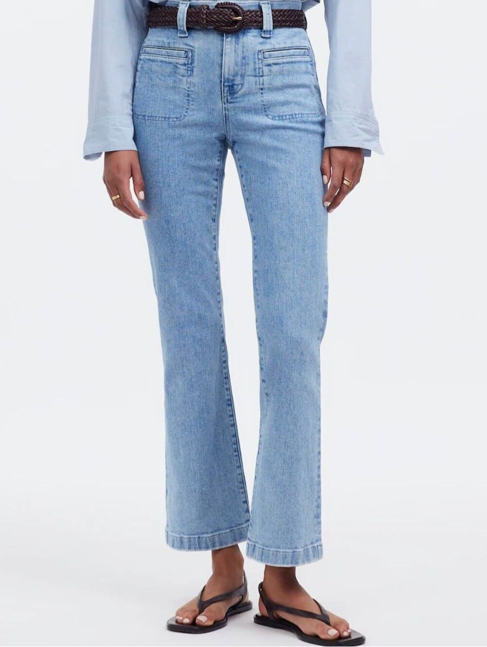 Madewell Mid-Rise Kick Out Crop Jeans Size 30